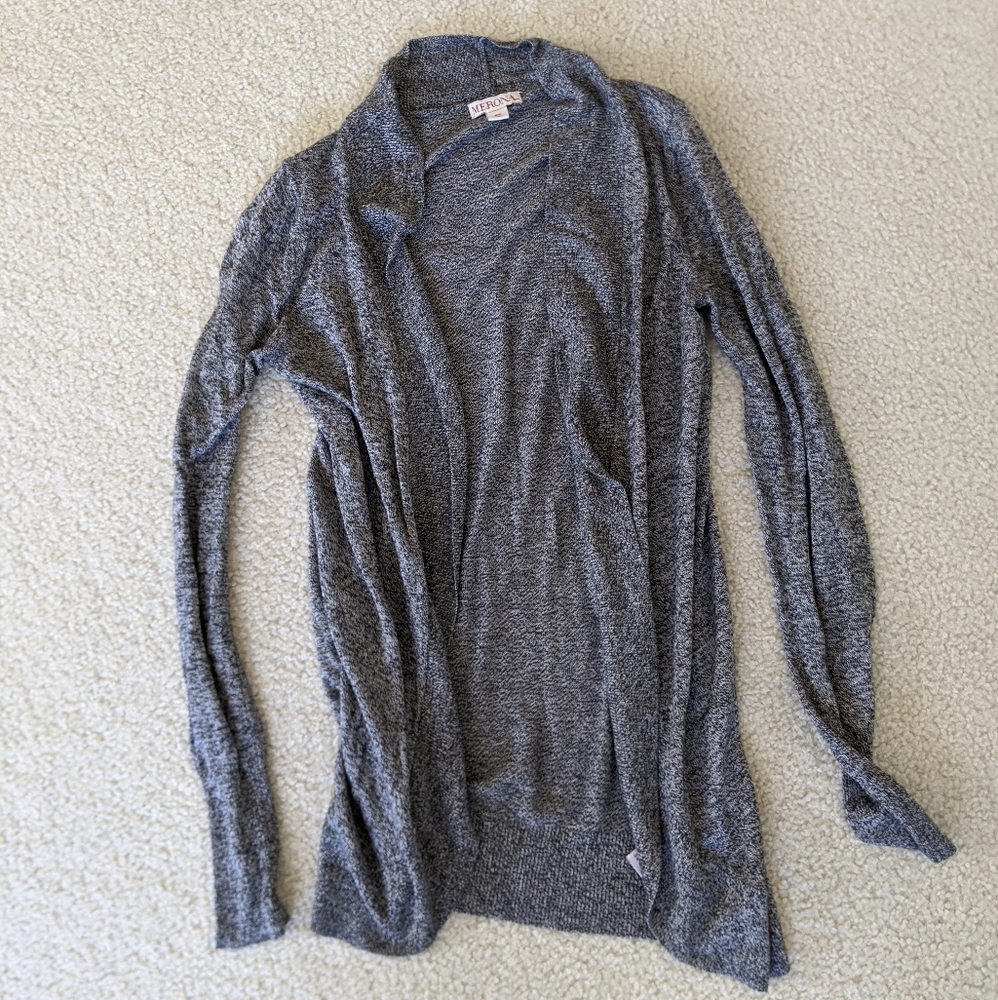 Heather gray cocoon cardigan, XS